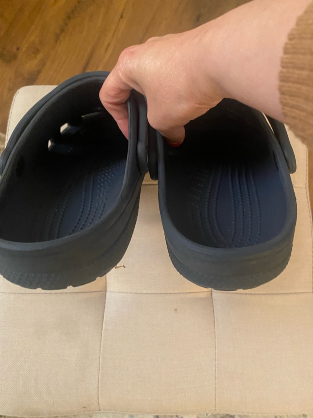CROCS Men’s Slip-On Sandals - Dark Blue Size 10/Women’s 8 - Picture 3 of 6